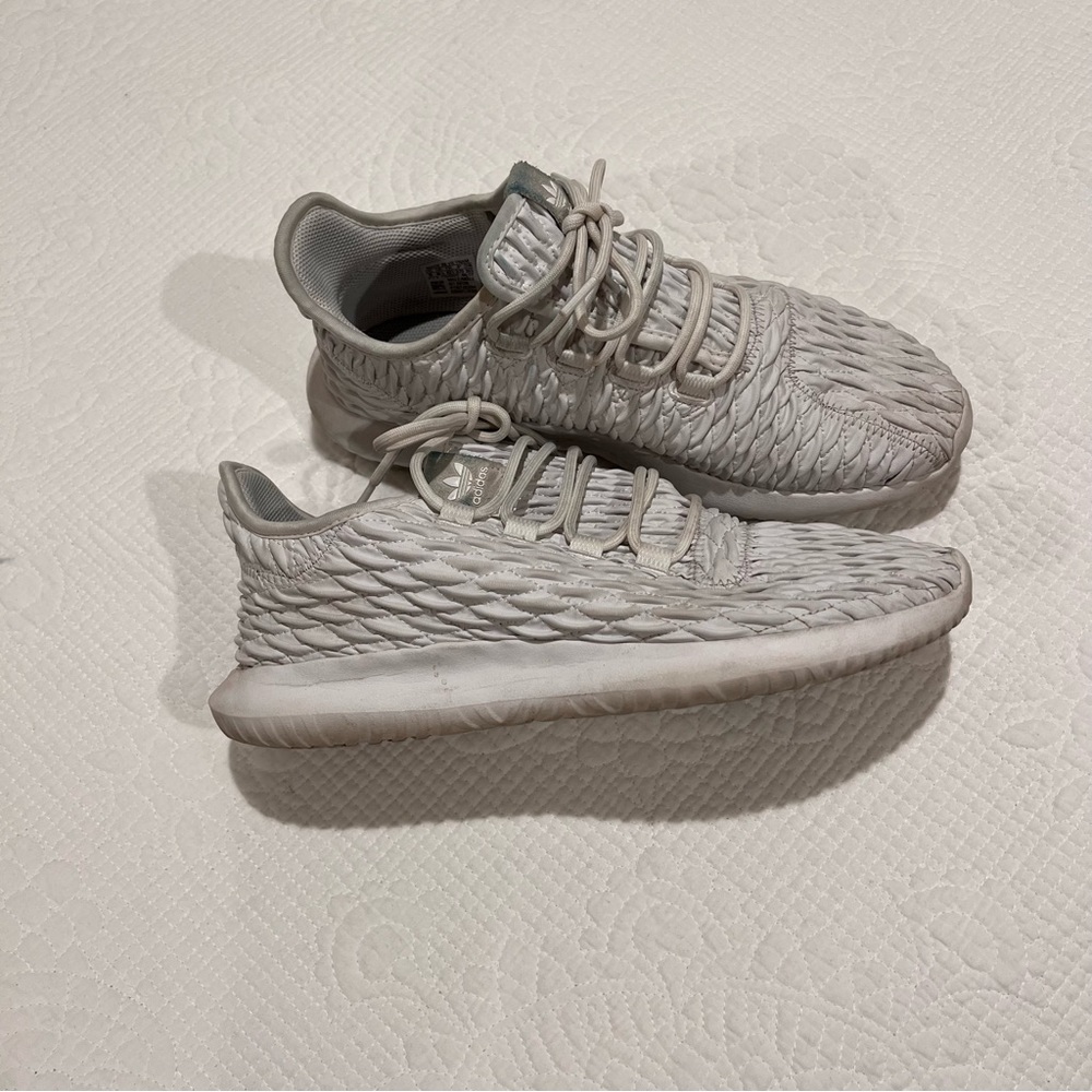 Adidas white leather shoes